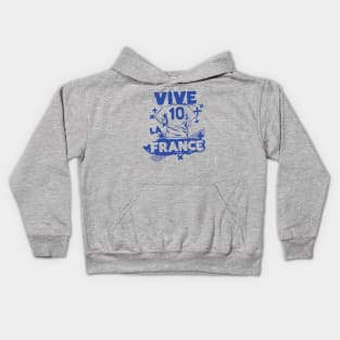 Vintage French Football // Retro Grunge France Soccer // Vive la France Kids Hoodie